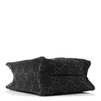 Denim GG Monogram Calfskin Mini Ophidia Tote Bag Black