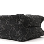 Denim GG Monogram Calfskin Mini Ophidia Tote Bag Black
