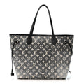 Denim Monogram Jacquard Neverfull MM Grey
