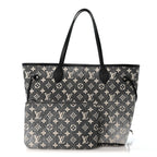 Denim Monogram Jacquard Neverfull MM Grey