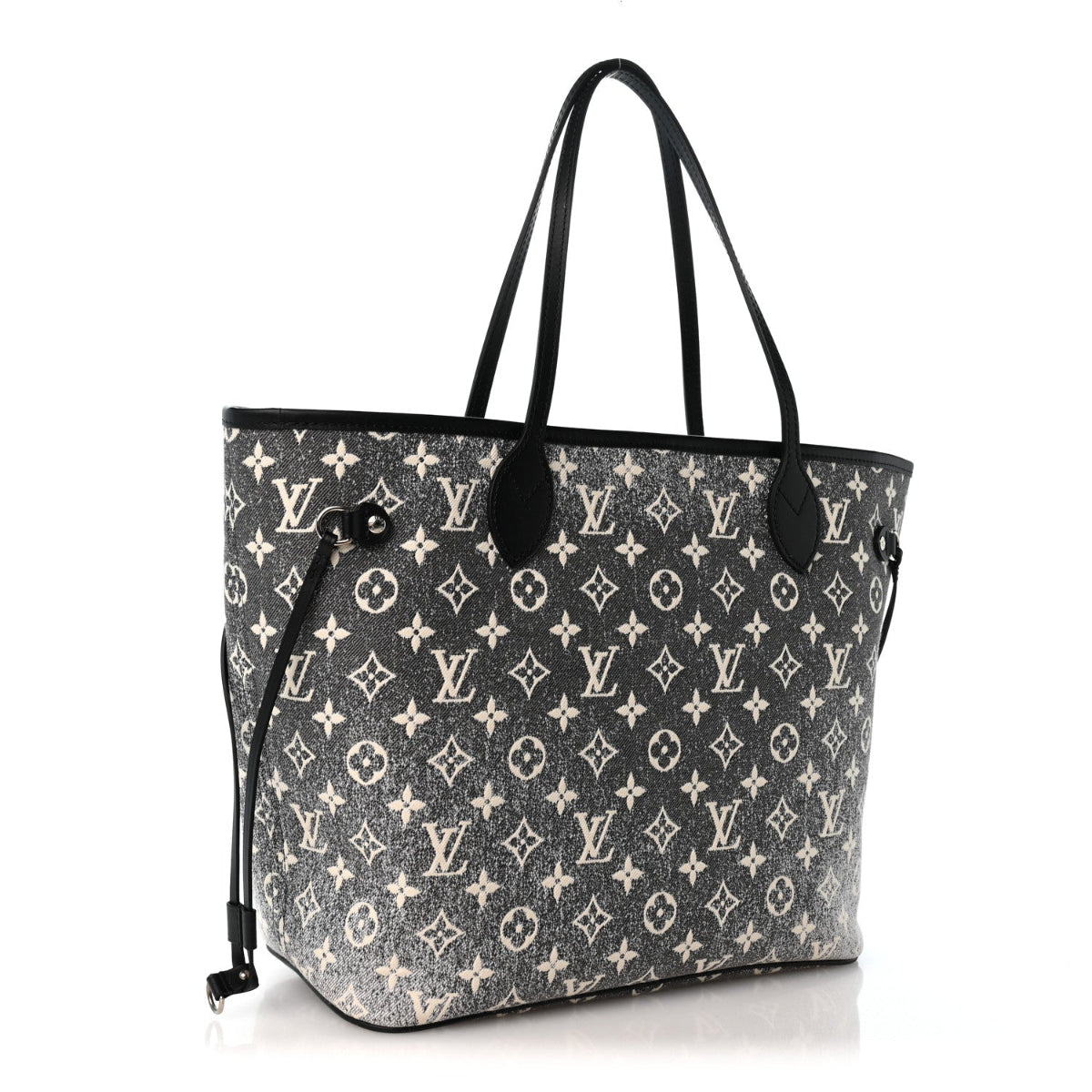 Denim Monogram Jacquard Neverfull MM Grey