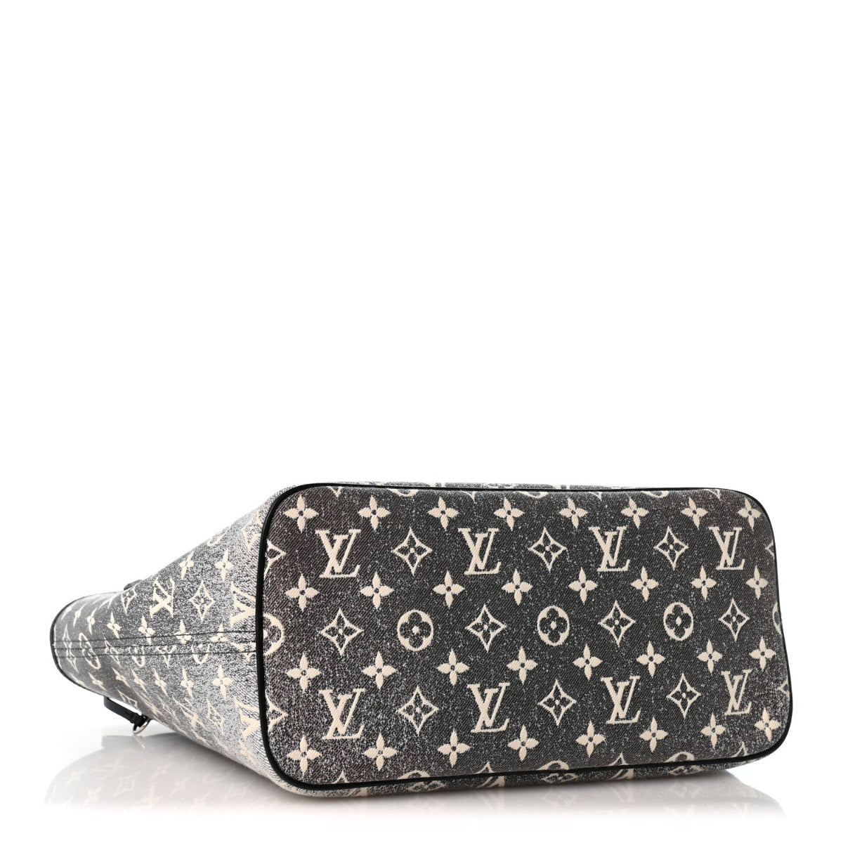 Denim Monogram Jacquard Neverfull MM Grey