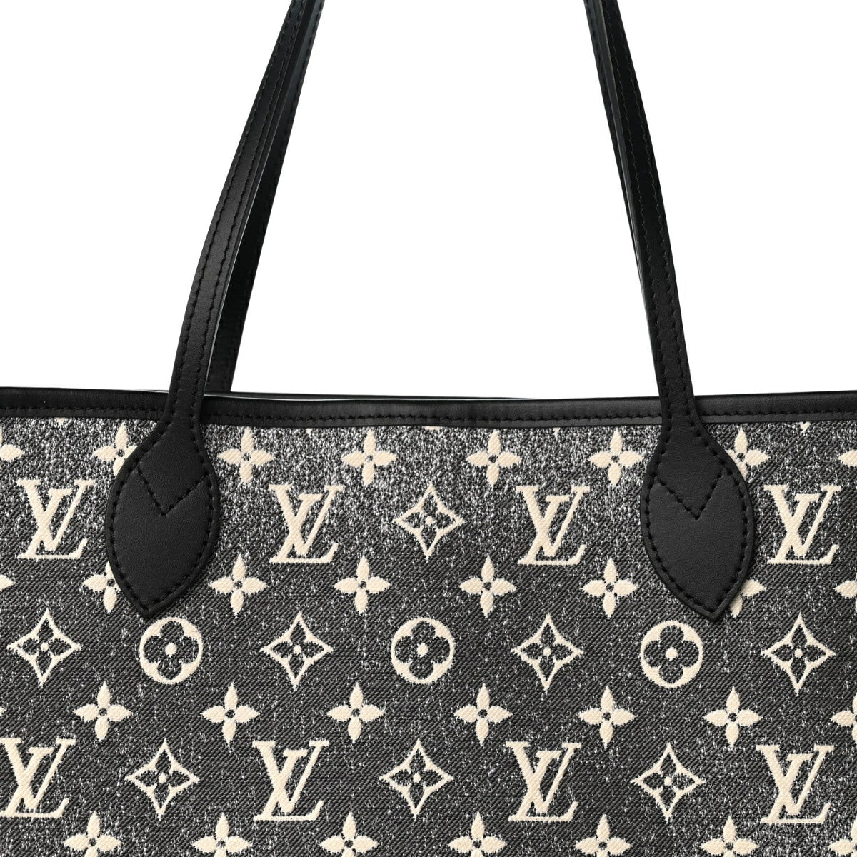 Denim Monogram Jacquard Neverfull MM Grey