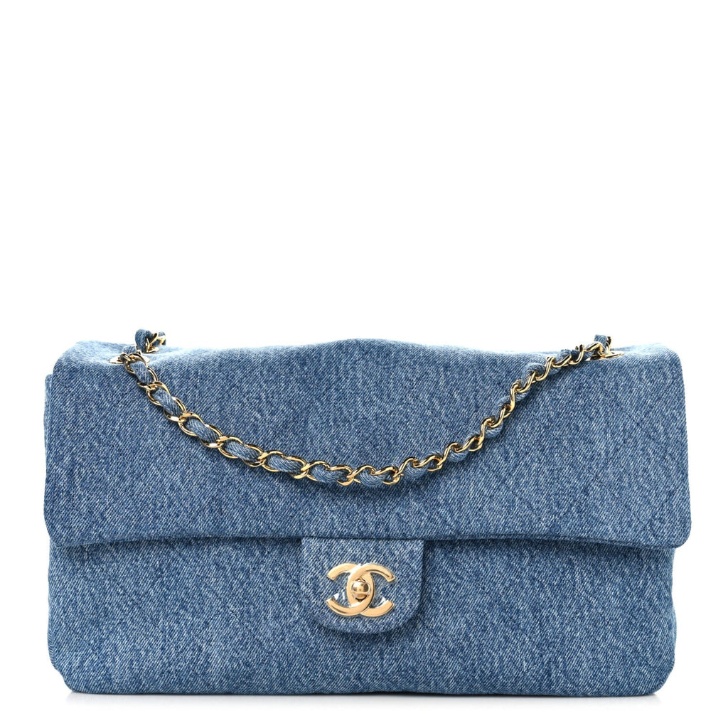Denim Small Souplissimo Maxi Flap Blue