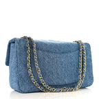 Denim Small Souplissimo Maxi Flap Blue