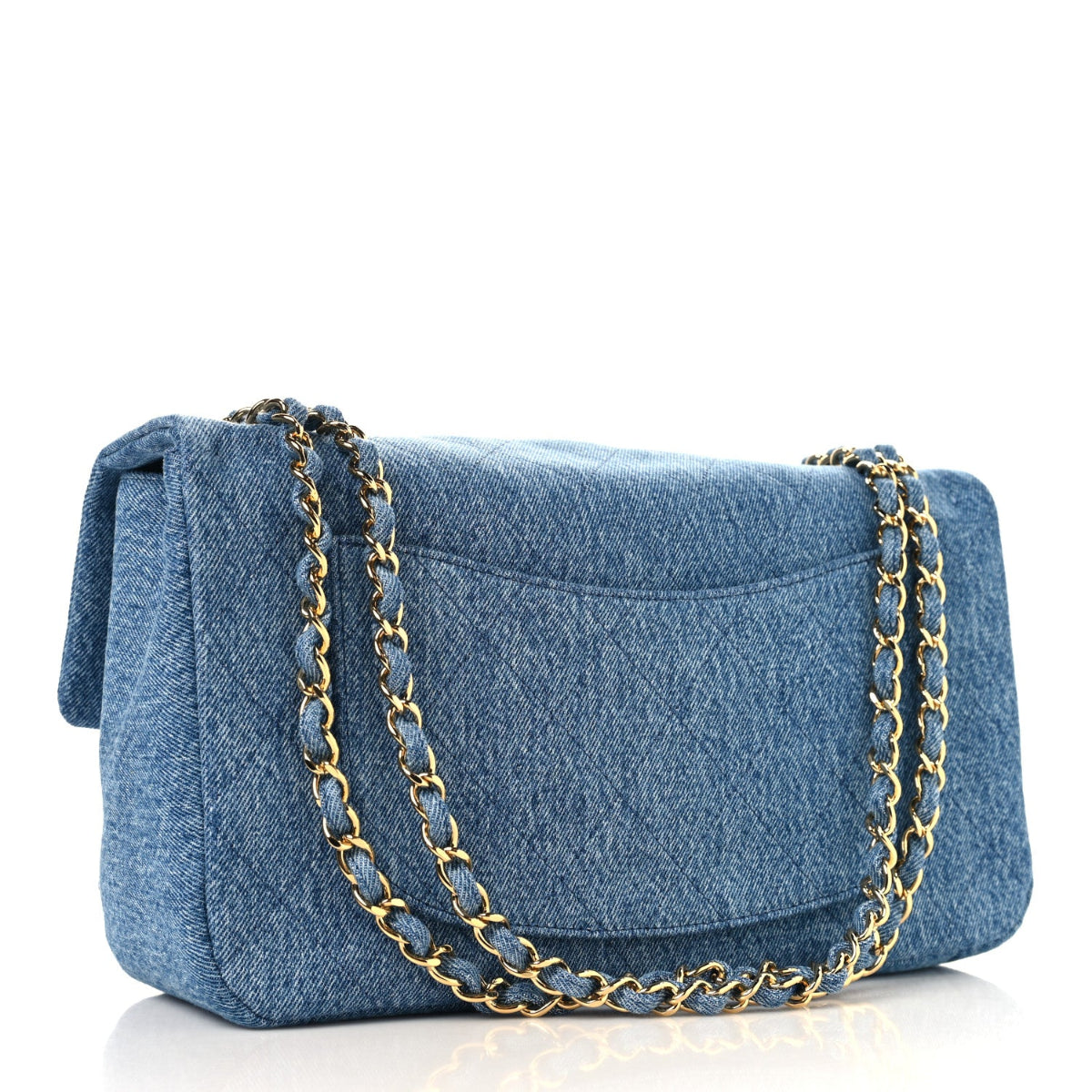Denim Small Souplissimo Maxi Flap Blue