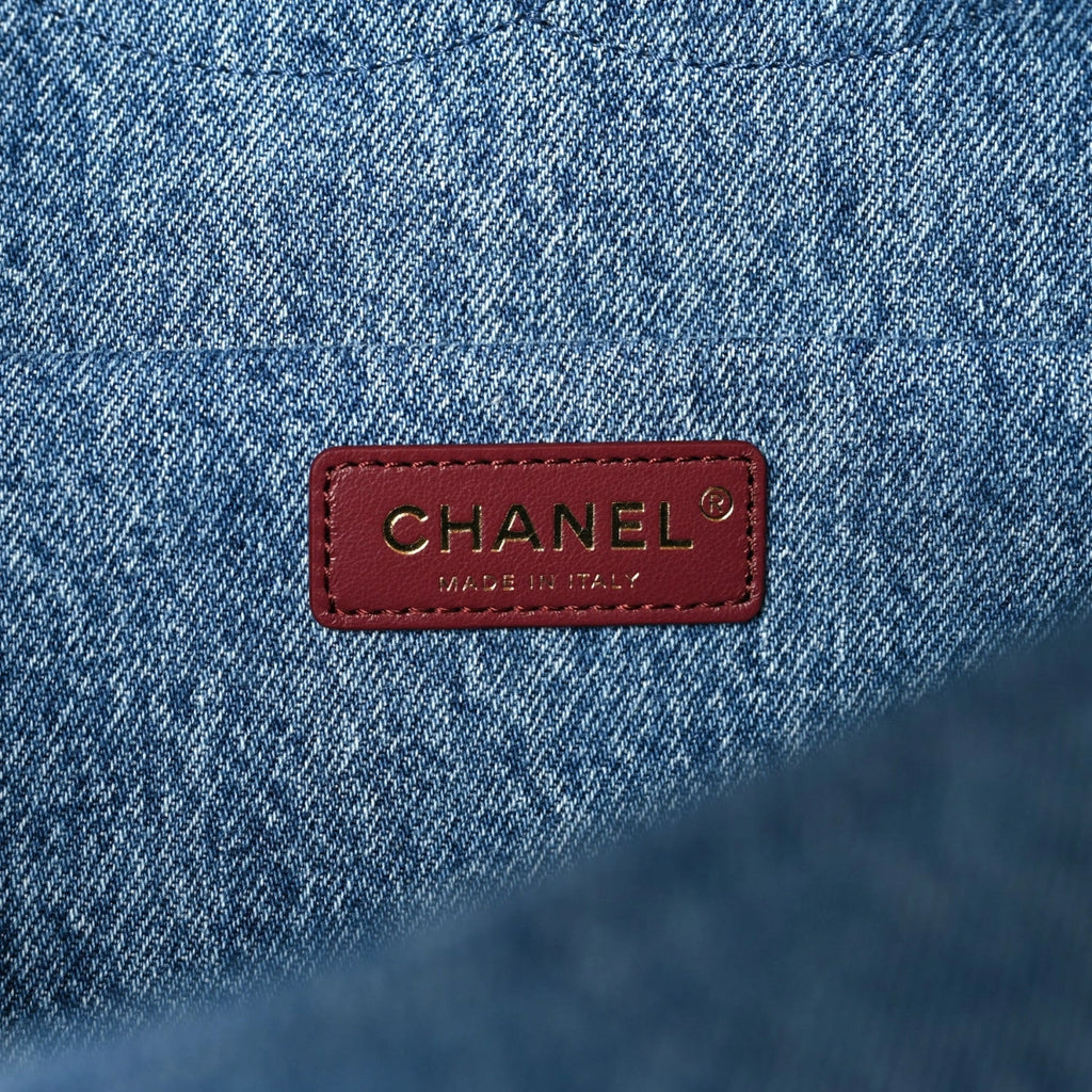 Denim Small Souplissimo Maxi Flap Blue