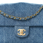 Denim Small Souplissimo Maxi Flap Blue
