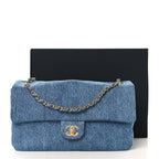 Denim Small Souplissimo Maxi Flap Blue