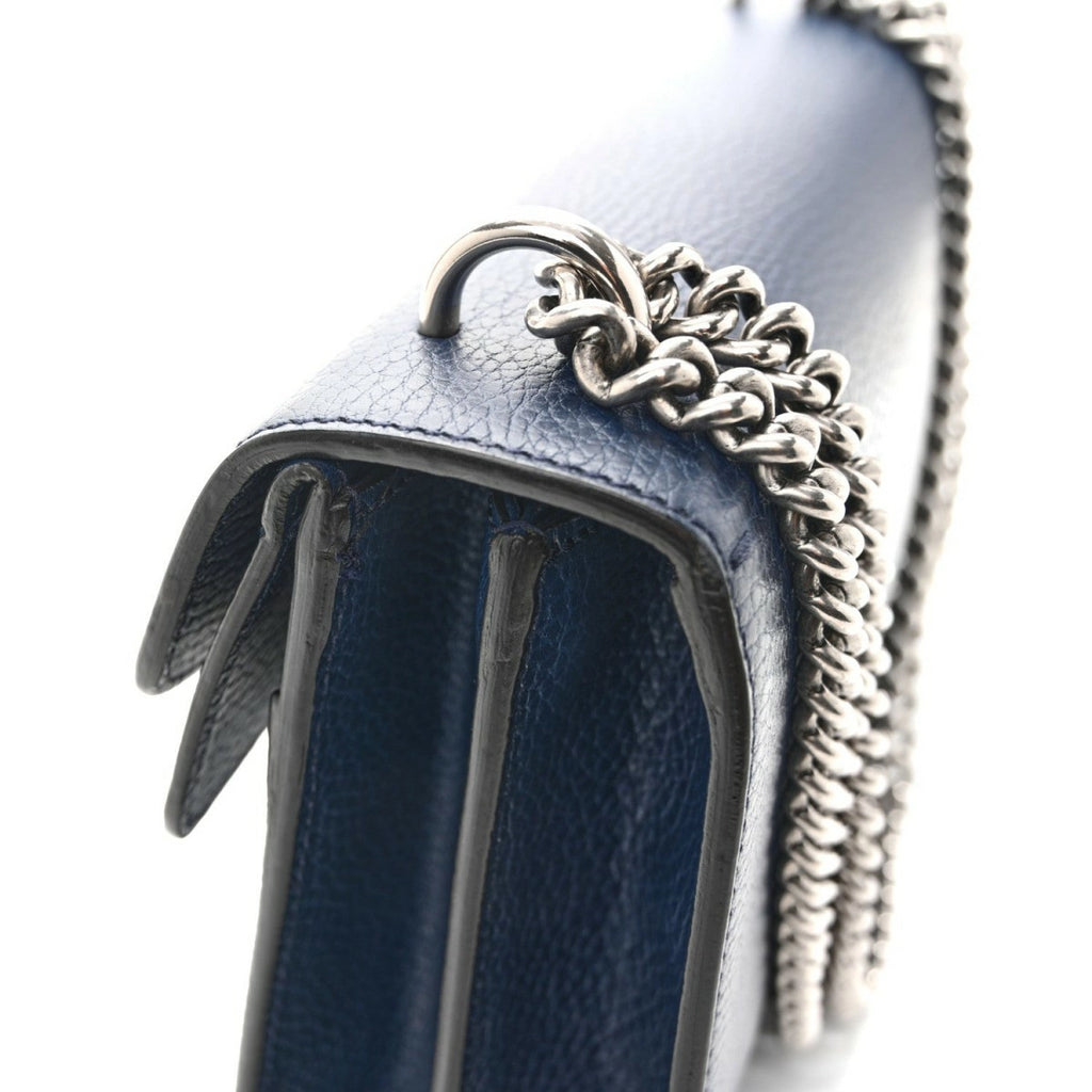 Dollar Calfskin Crystal Small Dionysus Shoulder Bag Blue Agata Montana Sapphire