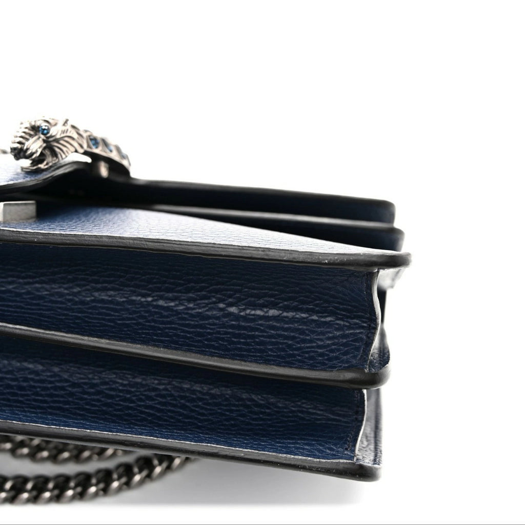 Dollar Calfskin Crystal Small Dionysus Shoulder Bag Blue Agata Montana Sapphire