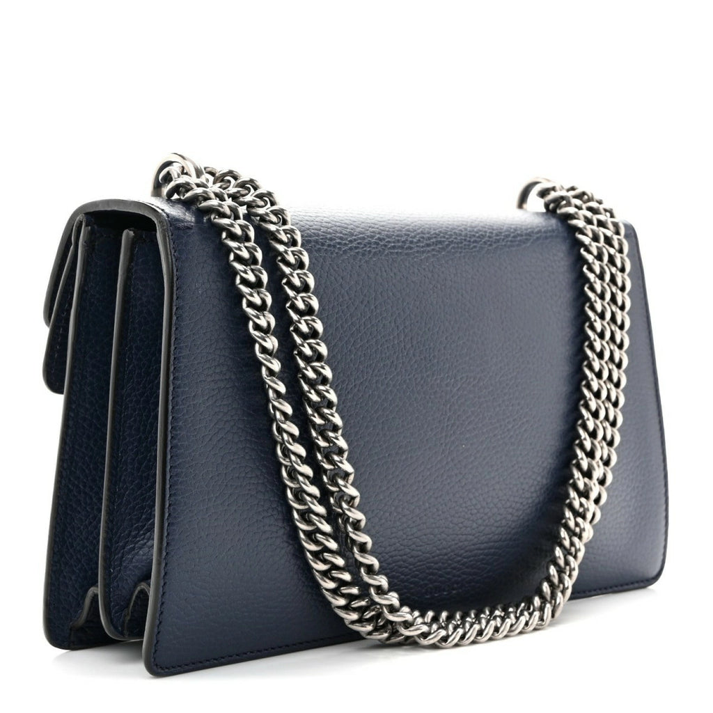 Dollar Calfskin Crystal Small Dionysus Shoulder Bag Blue Agata Montana Sapphire
