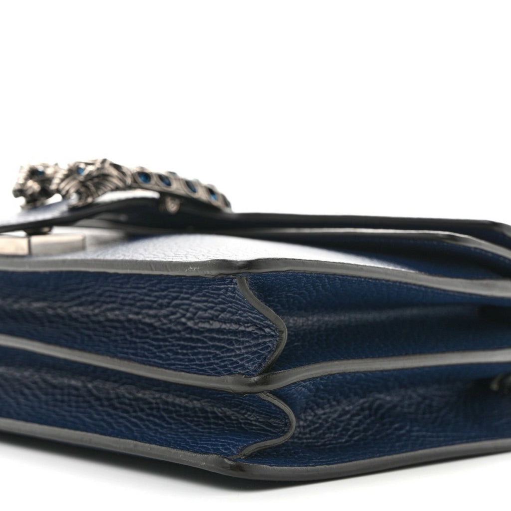 Dollar Calfskin Crystal Small Dionysus Shoulder Bag Blue Agata Montana Sapphire