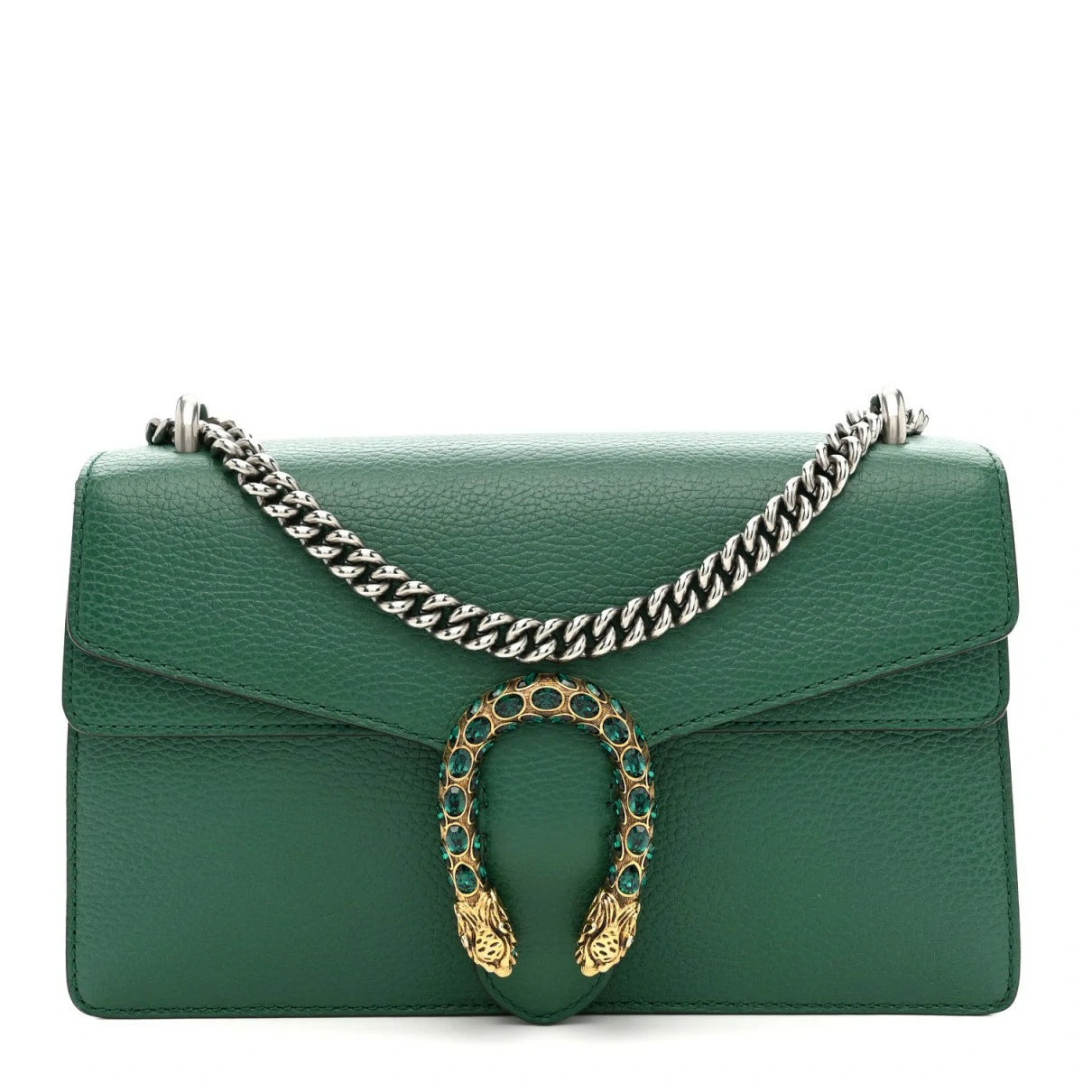 Dollar Calfskin Crystal Small Dionysus Shoulder Bag Emerald