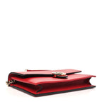 Dollar Calfskin Interlocking G Chain Wallet Red