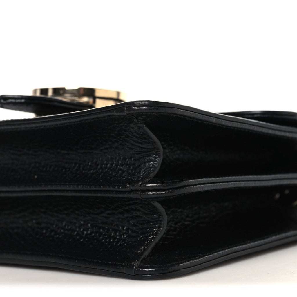 Dollar Calfskin Small Interlocking G Shoulder Bag Black