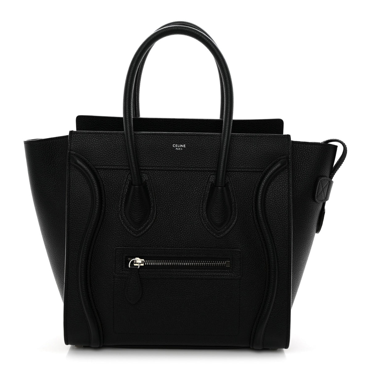 Drummed Calfskin Micro Luggage Black