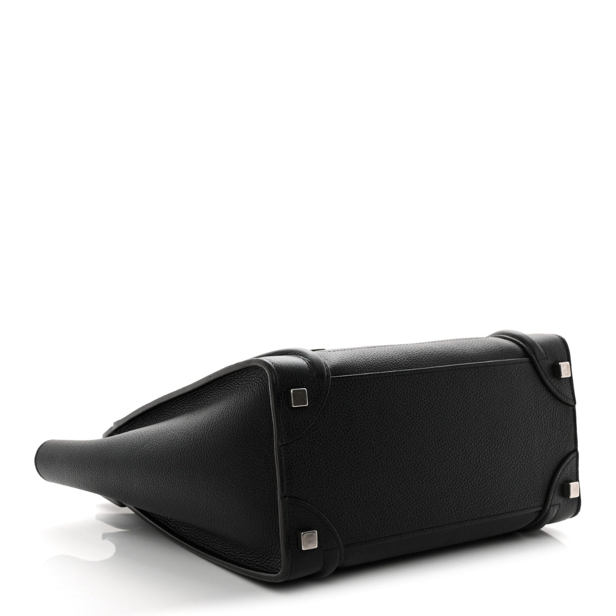 Drummed Calfskin Micro Luggage Black