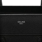 Drummed Calfskin Micro Luggage Black