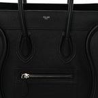 Drummed Calfskin Micro Luggage Black