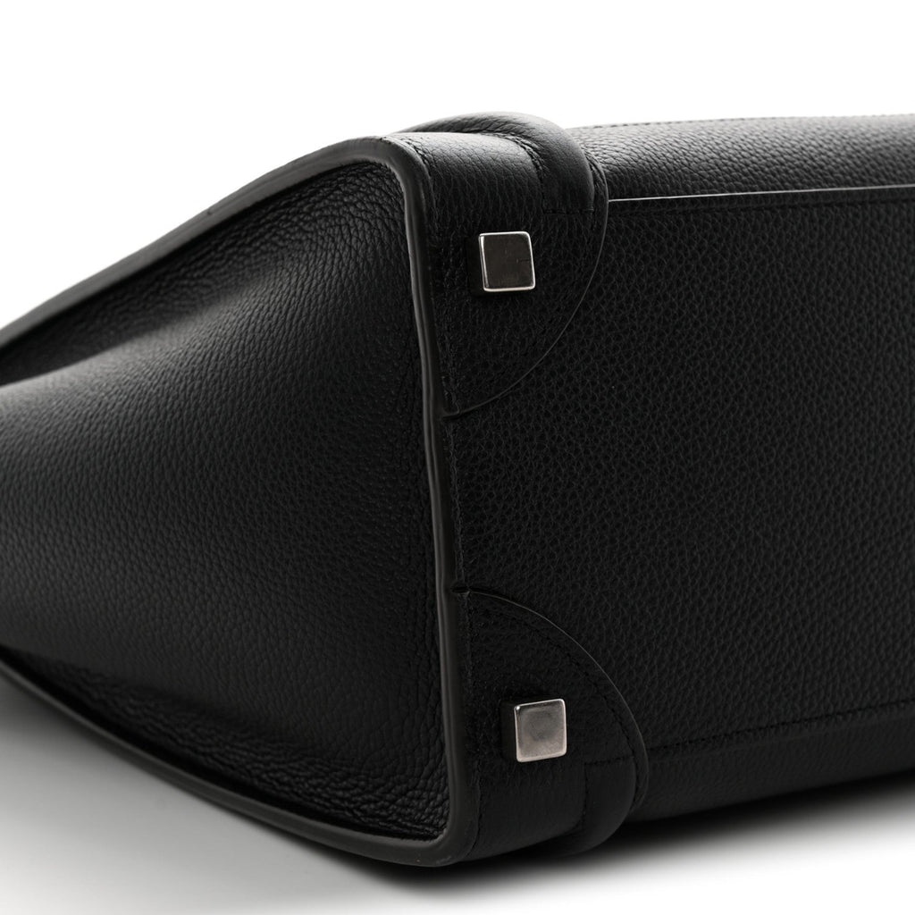 Drummed Calfskin Micro Luggage Black