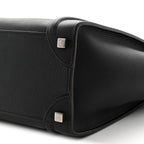 Drummed Calfskin Micro Luggage Black