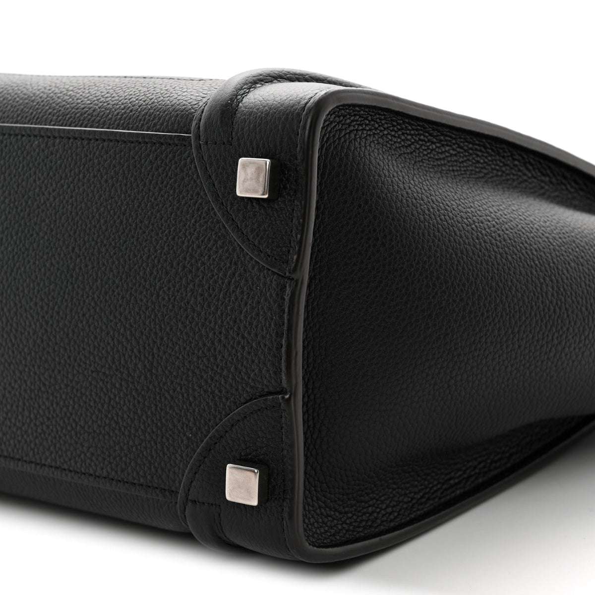 Drummed Calfskin Micro Luggage Black