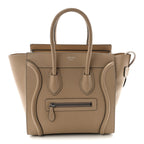 Drummed Calfskin Micro Luggage Dune