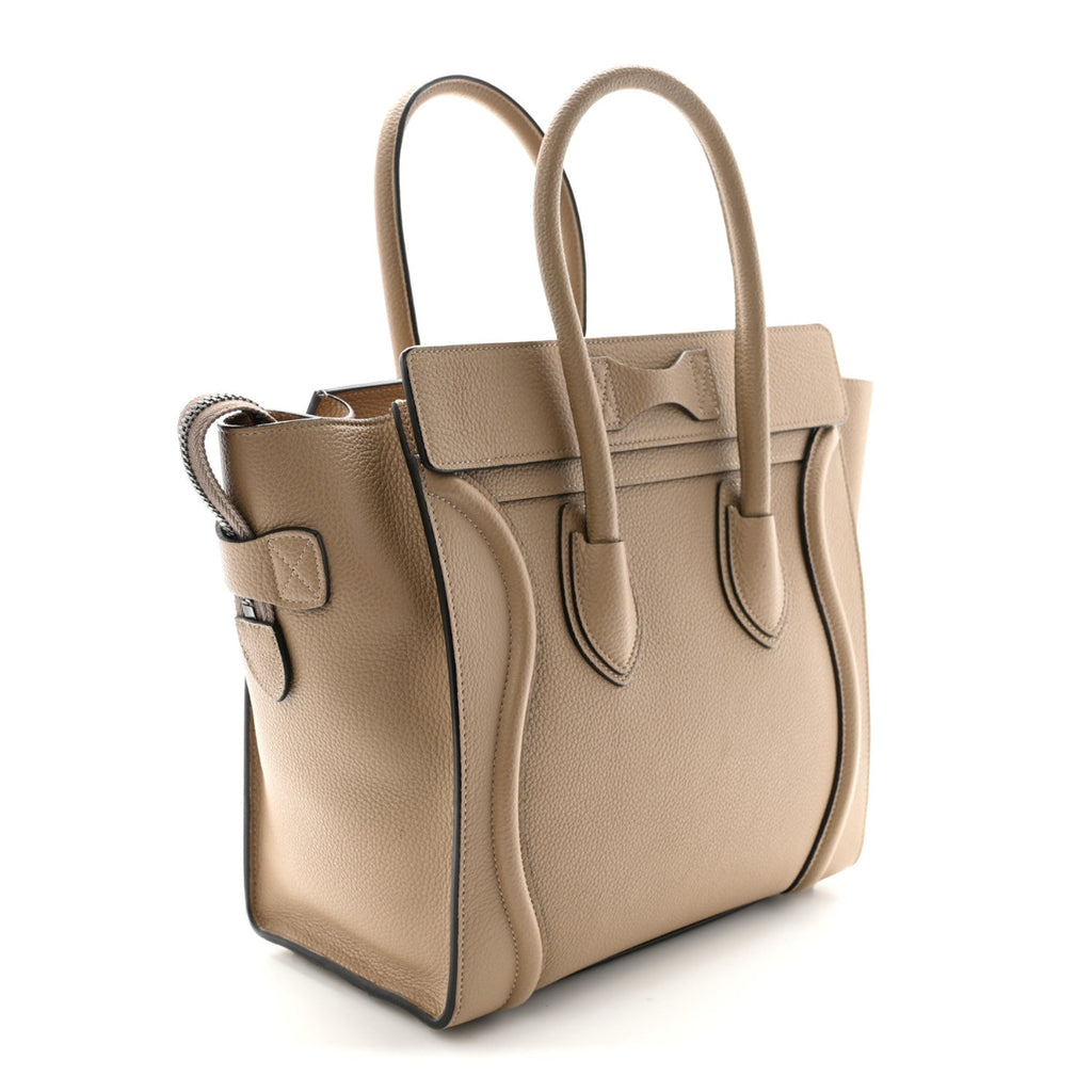 Drummed Calfskin Micro Luggage Dune