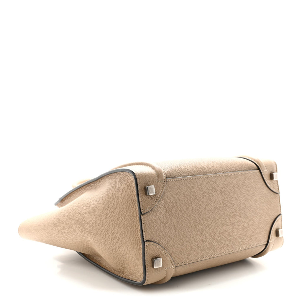 Drummed Calfskin Micro Luggage Dune