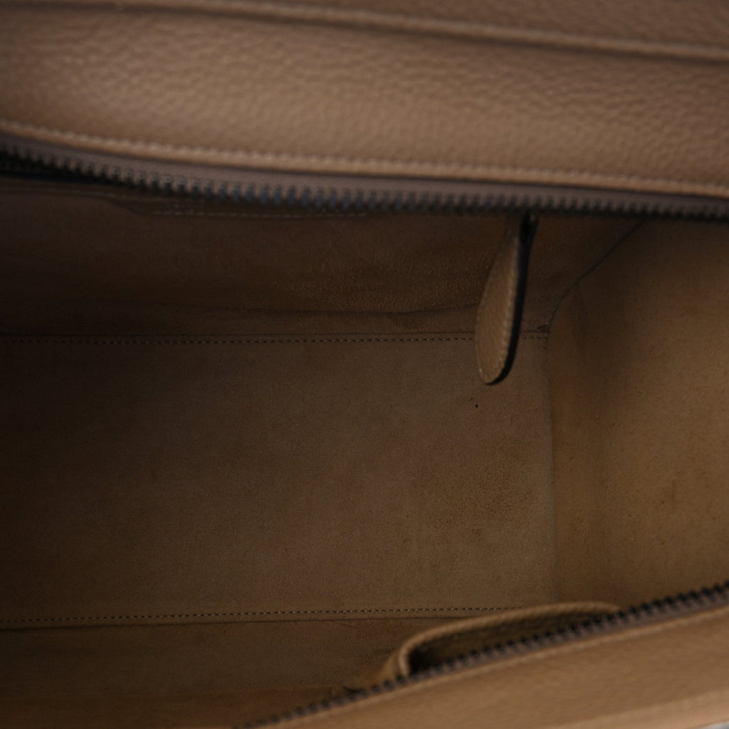 Drummed Calfskin Micro Luggage Dune