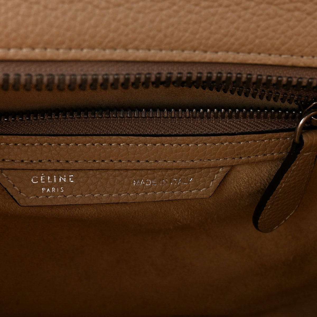 Drummed Calfskin Micro Luggage Dune