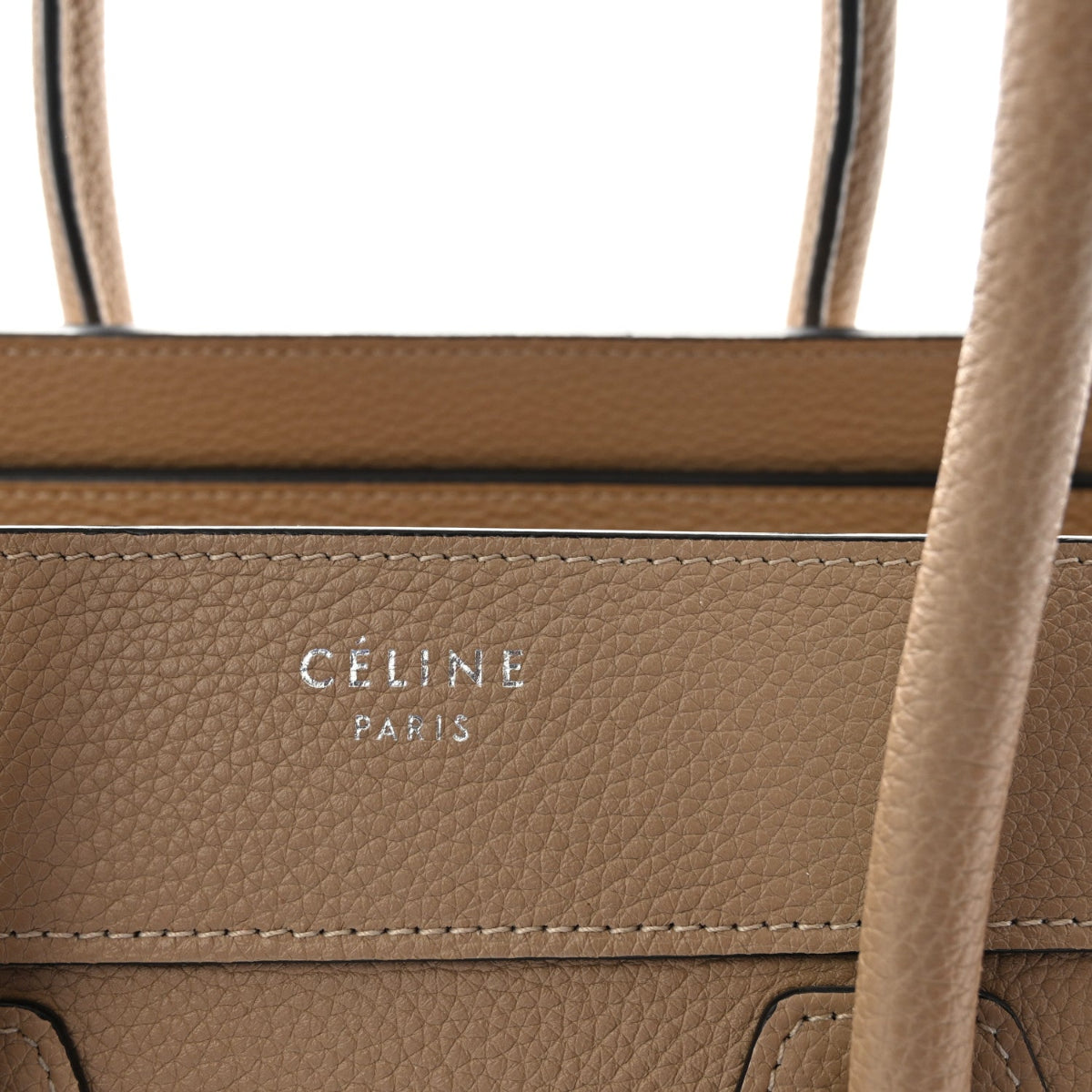 Drummed Calfskin Micro Luggage Dune