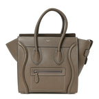 Drummed Calfskin Micro Luggage Souris