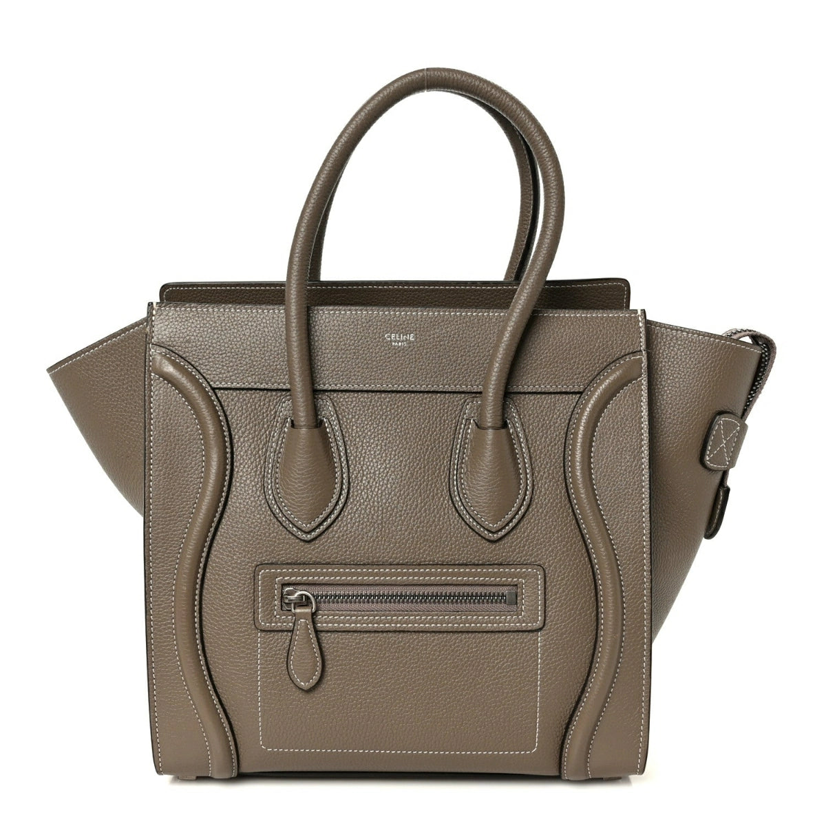 Drummed Calfskin Micro Luggage Souris