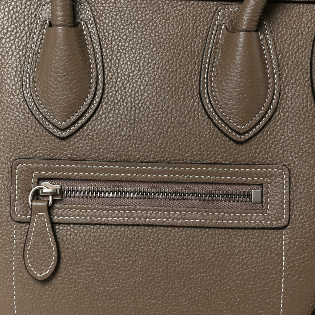 Drummed Calfskin Micro Luggage Souris