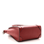Drummed Calfskin Nano Luggage Merlot