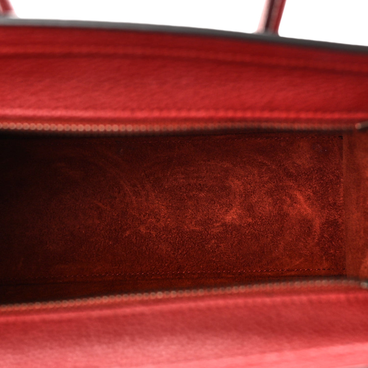 Drummed Calfskin Nano Luggage Merlot