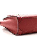 Drummed Calfskin Nano Luggage Merlot