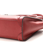 Drummed Calfskin Nano Luggage Merlot