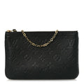 Empreinte Double Zip Pochette Black