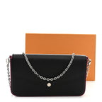 Epi Pochette Felicie Black Hot Pink