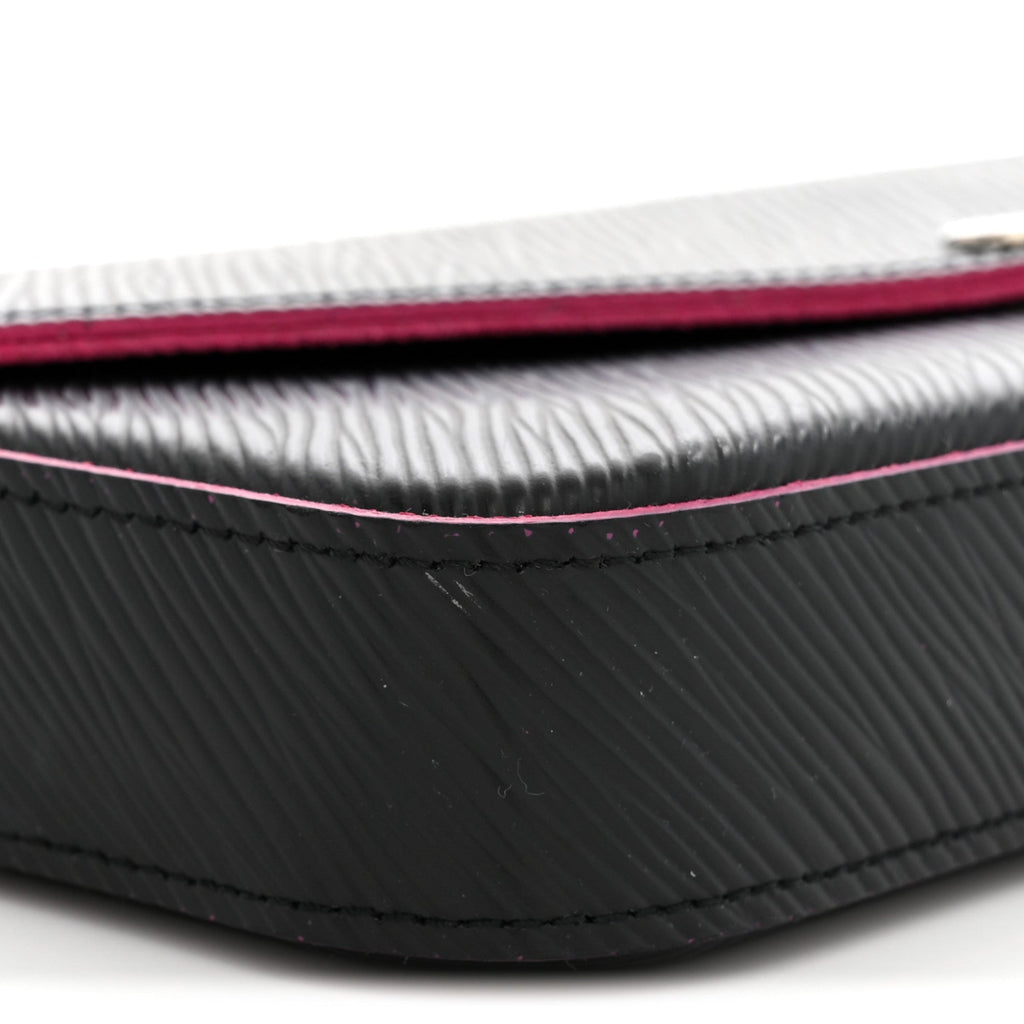 Epi Pochette Felicie Black Hot Pink