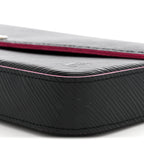 Epi Pochette Felicie Black Hot Pink