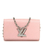 Epi Twist Chain Wallet Rose Ballerine