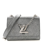 Epi Twist Shoulder Bag MM Argent