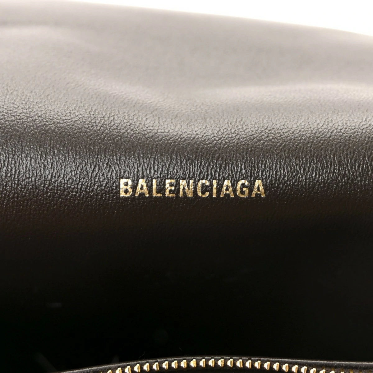 Faux Fur Medium Crush Chain Bag Brown