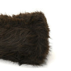 Faux Fur Medium Crush Chain Bag Brown