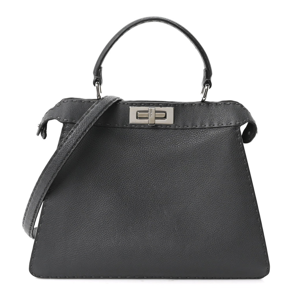 Cuoio Romano Selleria Chamois Medium Peekaboo I SEE U Satchel Asfalto Camelia