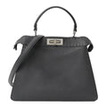Cuoio Romano Selleria Chamois Medium Peekaboo I SEE U Satchel Asfalto Camelia